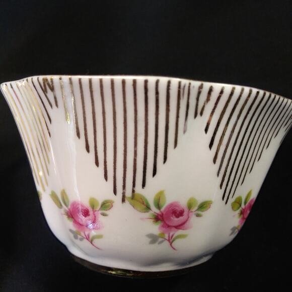 SALE Royal Imperial Sugar n Creamer Pink Roses 22k Gold - Picture 15 of 16